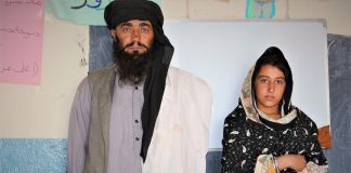 Mia Khan travels 12 kilometers motorbike to get his daughters