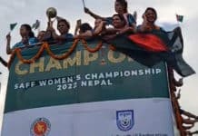 Bangladesh women's football team return home